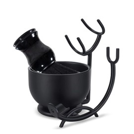 Grandslam 3-in-1-Rasierset, Rasierset für Barbier, bestehend aus Rasierpinsel, Edelstahl-Rasierschale und Rasierhalter, bestes Geschenk für Vater, Ehemann, Freund