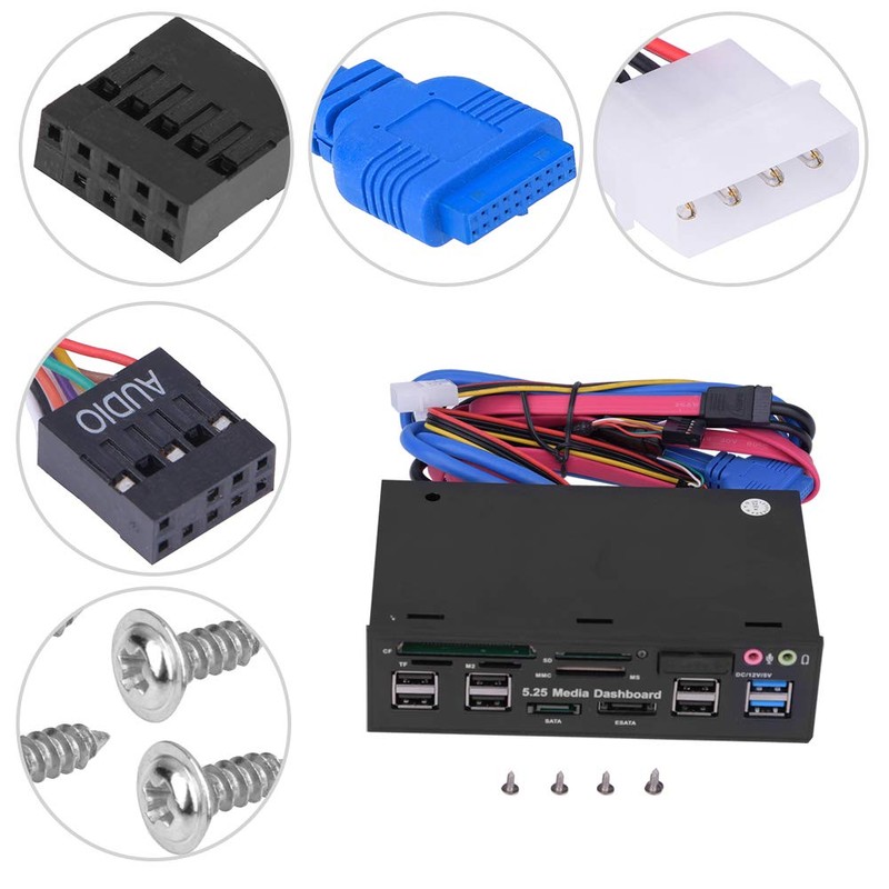 TCC-QL5E 5.25 Inch PC Multifunction Dashboard Media Front Panel, with