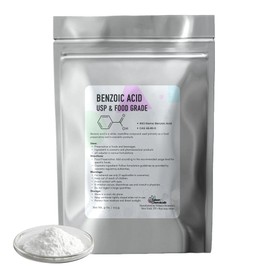 Benzoic Acid Powder USP Grade 4 oz / 113 g - 99% Pure for Preservative for Formulation, pH Regulation - Premium Quality Cosmetic Formulations and DIY Personal Care Formulations by Talsen Chemicals
