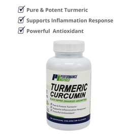 Performance Inspired Nutrition Turmeric Curcumin Capsules – Joint Support & Antioxidant – Enhanced Absorption – 60 Count