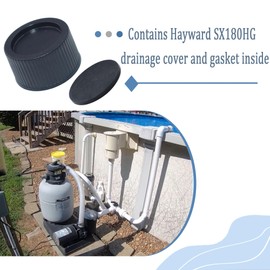 HOLEPU SX180HG Drain Cap and Gasket for Hayward Sand Filter，Replacement Drain Cap Kit Compatible with Hayward Pro Series S180T S244T S210T S220T S270T2 S310T2-2Pcs