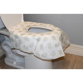 Happy Haven Toilet Seat Covers Disposable, 10 Pcs Extra Large Waterproof Toilet Cover for Children, Kids, Toddlers & Adults, Portable Individually Wrapped Travel Essential for Kids Potty Training