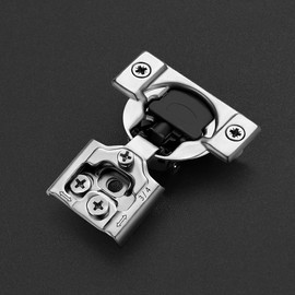 HOME EDIT 10 Pack 5 Pairs 3/4 inch Overlay Soft Close Cabinet Hinges for Kitchen, Stainless Steel Three-Way Adjustable, Concealed Self-Closing Door Hinges