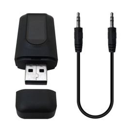 Premium Bluetooth 5.0 Transmitter Receiver 4 IN 1 Wireless Audio 3.5mm USB Aux Adapter Compatible for Smartphones/Bluetooth Audio Devices