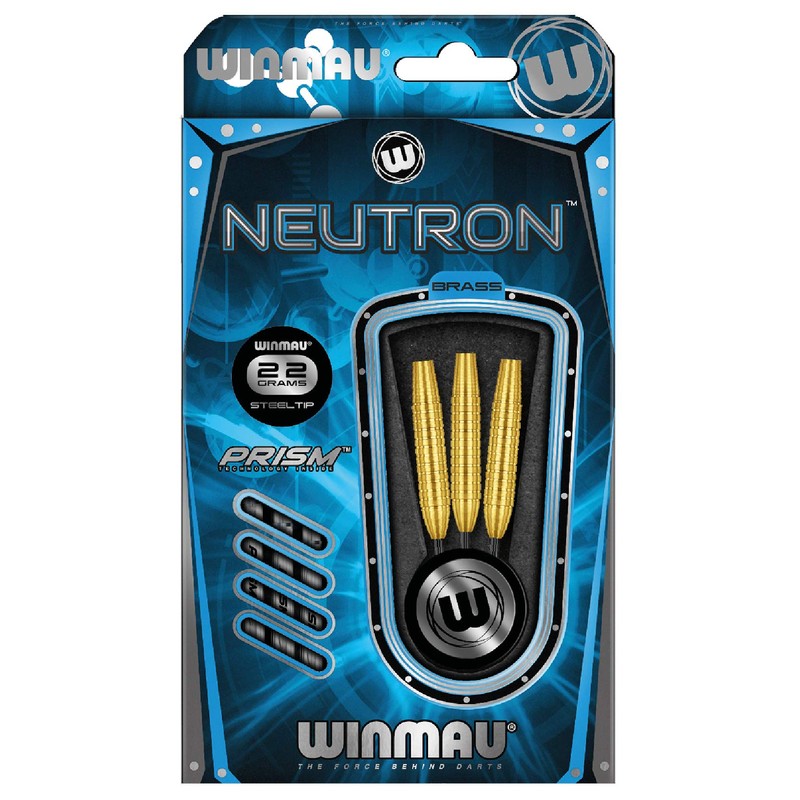WINMAU Neutron 24 gram Brass Darts with Prism Flights and