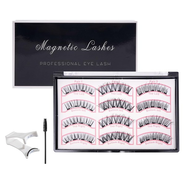 XFSRG Leichtes Magnetisches Wimpern Set 6 Paare Magnet Wimpern mit