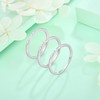 STARCHENIE 925 Sterling Silver Stackable Ring Set for Women Thin