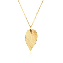 JDONL Minimalist Hollowed Out Leaf Necklace Filigree Long Leaf Dangle Pendant Necklace Gold Silver Leaves Sweater Chain Jewelry Gifts for Women Girls, Metal, No Gemstone