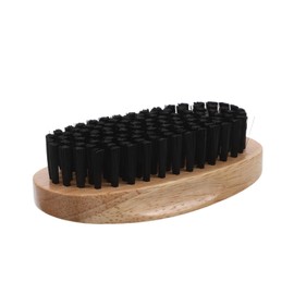 ULTECHNOVO Beard Brush Hair Cutting Brush Fade Brush Barber Clothes Brush Beard Comb Keychain Haircut Face Brush Men Hair Brush Wooden, Boar Hair Beige