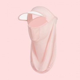 Sun Protection Face Rash Guard Mask (Coral Pink) 2ea