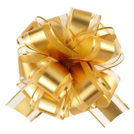 JYJLLM 5 pieces Big Car Bow,Giant Bow for Car(70 inch/180 cm),wedding car ribbon kit，car ribbon for prom，Gift Wrapping Bows for New Car,Huge Presents Bows Decoration (golden)