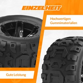 Sharplace Set of 4 RC Car Tyres 1/16 1/12 1/14 Rubber Tyres for 124018 for 16889, Black