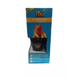 Tiki Brand Island King Large Flame Torch Gunmetal Steel Finish Garden 66-In New