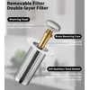 Pack of 2 Stainless Steel Pop Up Drain Strainer, Sink