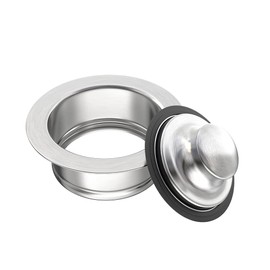 Sink Flange for Garbage Disposal and Sink Stopper Stainless Steel Fit Universal 3-1/2 Inch Standard Sink Drain Openings Kitchen Sink Garbage Disposal Replacement Accessories (Brushed)