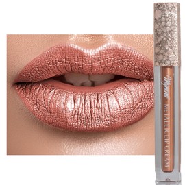 Mynena Soft Pale Matte Metallic Liquid Lipstick | Long-Lasting Waterproof Full Coverage Lightweight Comfortable | Vegan & Cruelty-Free | Summer