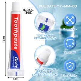 Dimsile Mini Toothpaste Bulk Travel Size Toothpaste 0.35oz Mint Toothpaste for Bad Breath, Helps Freshens Breath, Whitens Teeth Regular Disposable Toothpaste for Home Hotel Office Camping (500 Pcs)