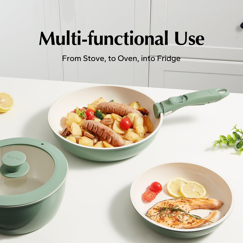 Redchef Removable Handle - Detachable Handles Replacement, Universal Cookware Handle,