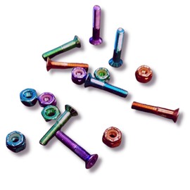 Skate Quarters Catrina Juego de 8 Tornillos Multicolor para Montaje de Skateboard.