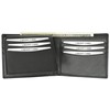 Genuine Leather Mens Bifold Wallet with Flip up ID Window