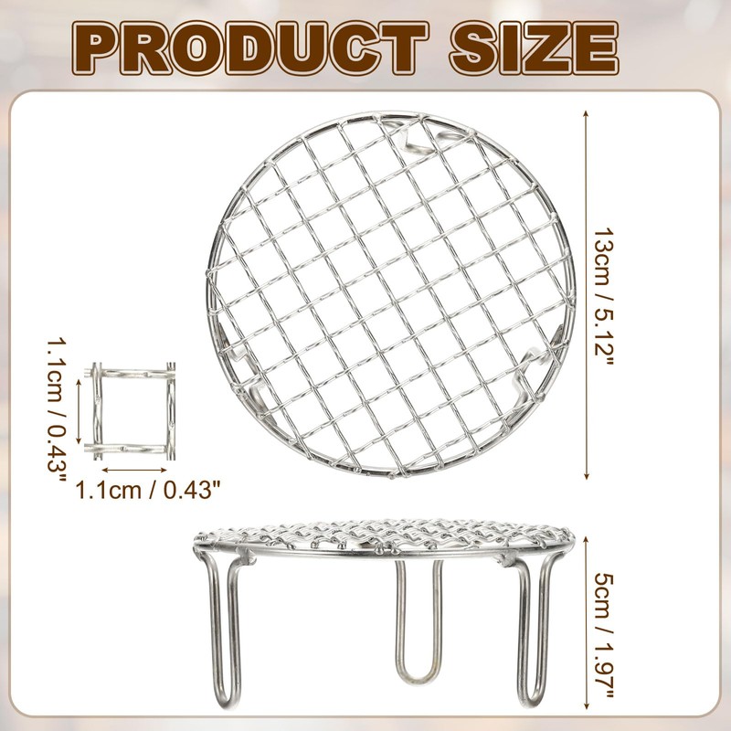 uxcell 5 Inch Round Cooking Rack, Stainless Steel Canning Racks