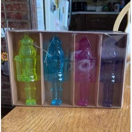 Hobby Lobby Set Of 4 Bright Colors Acrylic Nutcracker Ornaments
