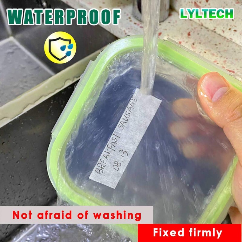 LYLTECH White Freezer Tape 5 Rolls -165 Yard,Writable Surface,Easy to