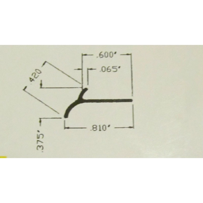 Fortis 20 Feet Cream Flexible Reverse Cove Cabinet Molding Trim