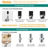 HOLKIE Caster Wheels 3 inch Locking Stem Casters, 3/8" -16
