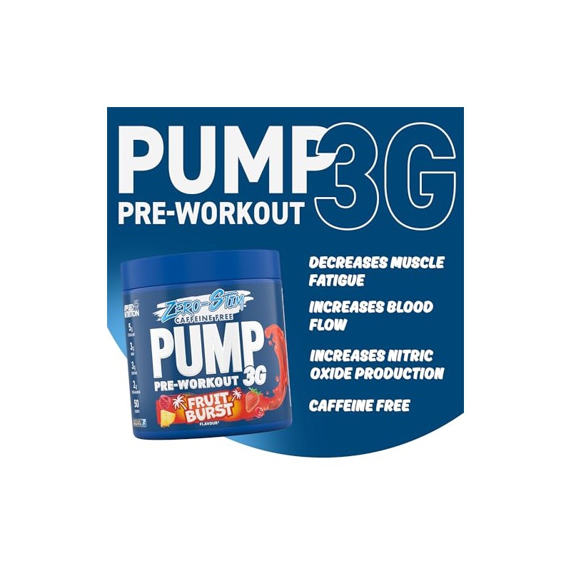 Applied Nutrition Pump Zero Pre Workout - Zero Stim, Caffeine