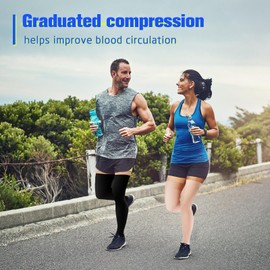 Wegitcs Compression Stockings for Women & Men, 15-20 mmHg Thigh High Compression socks, Medical Graduated Compression Support for Edema, Varicose Veins, Swelling, Open Toe, Beige,2XL