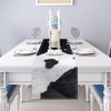Linen Cow Print Table Runner 13x71 Inch Farmhouse Western White