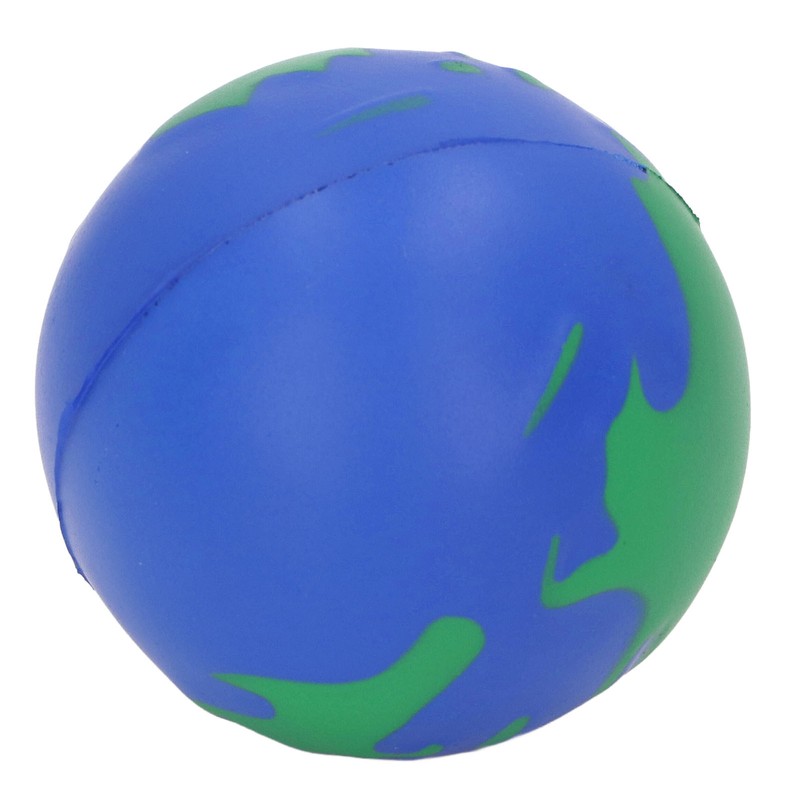 12PCS Globe Soft Ball 63mm Squeezable PU Portable Earth Stress