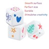 Rounded Empty Six 20 Pieces White Blank Dice, 25 mm