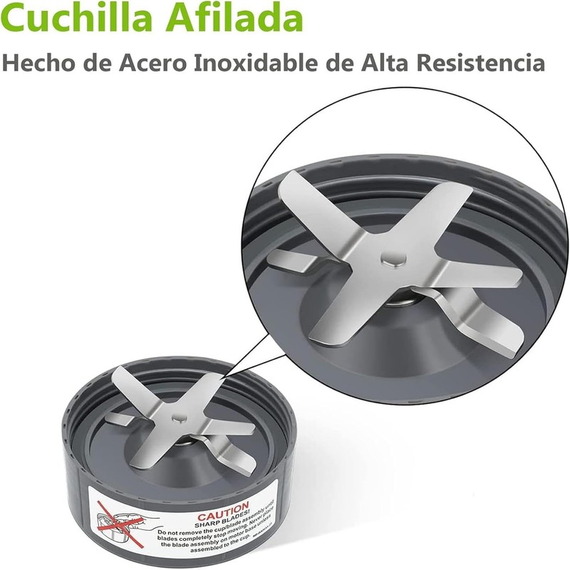 Cuchilla Mezcladora，Compatible con Licuadoras de 600W (forma de cruz)