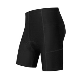 BASADINA Kids Padded Cycling Bike Shorts with Padding Boys Girls Mountain Biking Shorts with Pockets Black