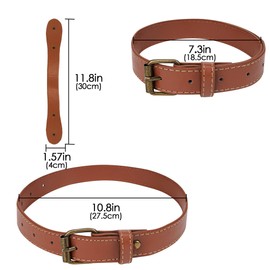 SHIDOW Blanket Carry Strap, PU Leather Flexible Straps, Portable Handle for Beach Tanning Mats for Travel, Yoga Mat, Picnic Mat (Brown)