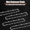 4 Pieces 6 inches Mini Chainsaw Chains, Set of 4,