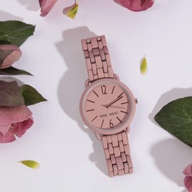 Nine West Women's Quartz Metal and Alloy Dress Watch, Color:Purple