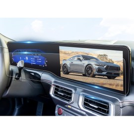 BIBIBO 2Pcs for 2024 2025 Ford Mustang Screen Protector 2024 2025 Ford Mustang Ecoboost/ EcoBoost Premium/GT/GT Premium/Dark Horse/Dark Horse Premium Display,[Anti Glare& Scratch Ultra-Clear] 2024 Ford Mustang Accessories PET Nano Foils 2024 2025 Mustang