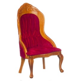 1:12 Scale Lady's RED Victorian Chair #D6272