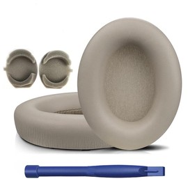 HATOFES Replacement Ear Pads Cushions for Sony WH-1000XM3 (WH1000XM3) Over-Ear Headphones, Earpads Cushions with Softer Protein Leather, Noise Isolation Memory Foam, Added Thickness (Gold Colour)