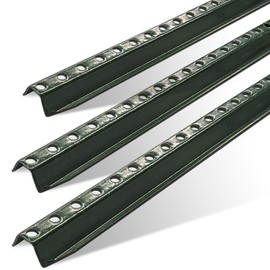 Sigo Signs - U Channel Sign Post, 6' Feet Tall 1.12 LBS Steel per foot, Medium Weight Slim Post, Baked on Green Enamel, (3 Pack)