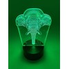 POGSTER 3D Elephant Lamp – 7-Color Changing LED Night Light