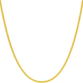 LIFETIME JEWELRY 1.5mm Snake Chain Necklace for Women Men 24k Real Gold Plated (14)