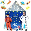 LimitlessFunN Kids Rocket Ship Tent with Star Lights & Carrying