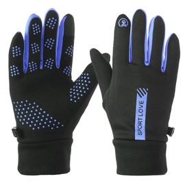 PATIKIL Winter Ski Snow Gloves, 1 Pair Waterproof Winter Warming Gloves Touchscreen Skiing Work Gloves for Men, Black-Blue