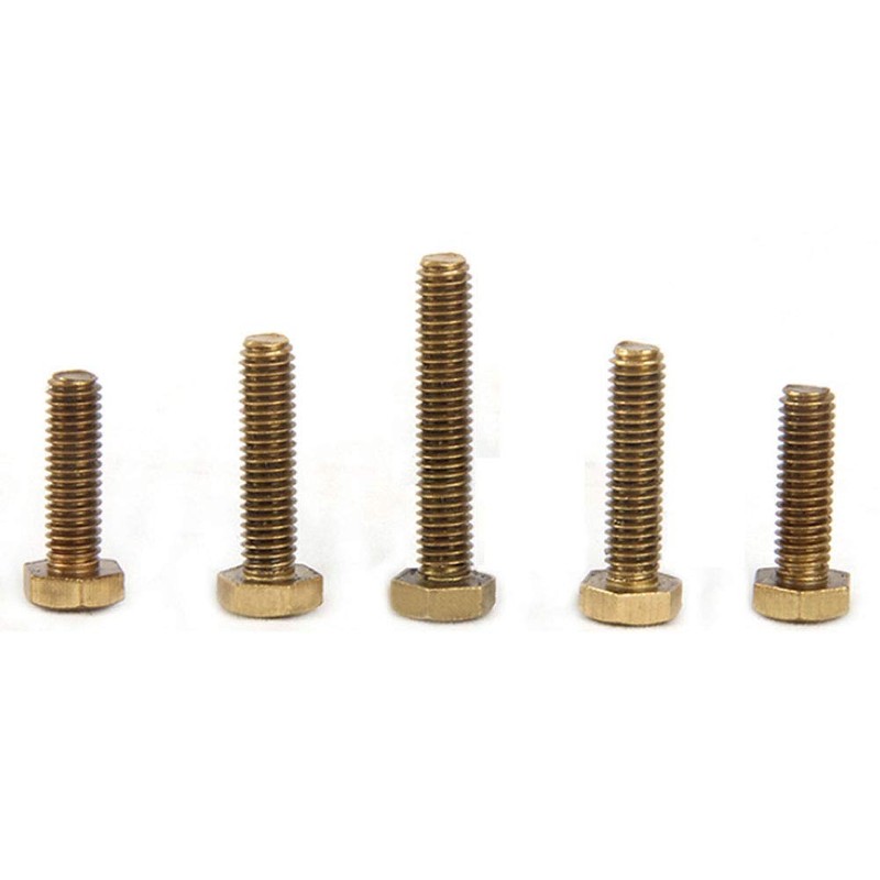 Yudesun 3Pcs M10x60mm Hex Bolts Screws Brass Hardware Machine Fasteners