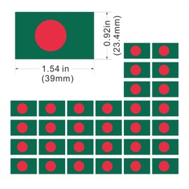 Womaha 30 Sheets Bangladesh Flag Temporary Tattoos Fans Face Tattoo Stickers for Adults Kids Group Activity Props
