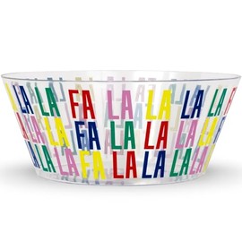 Unique Plastic Serving Bowl-(1 Piece) -Perfect Serveware for Christmas, 10" x 10", Multicolor